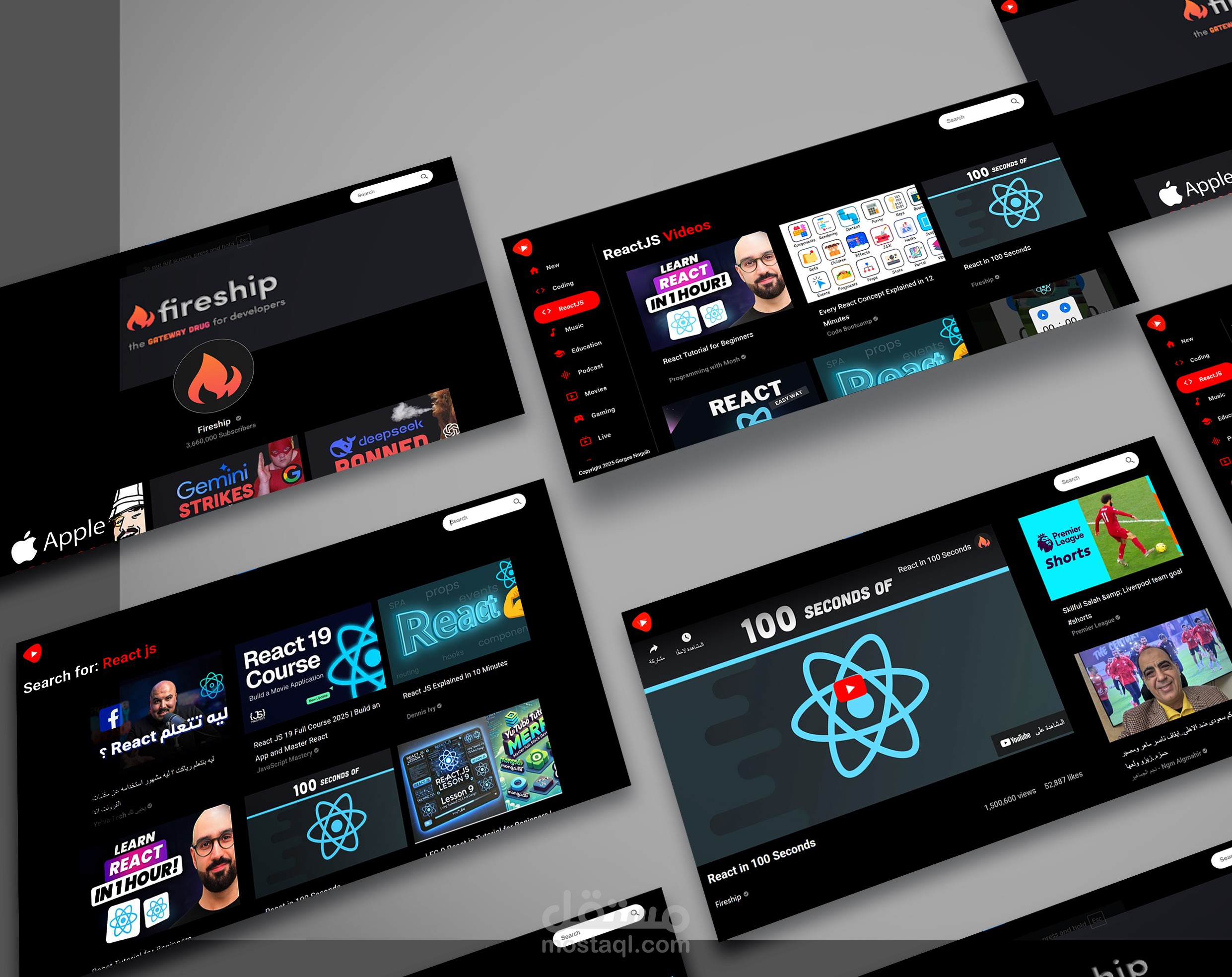 YouTube Clone - محاكي يوتيوب