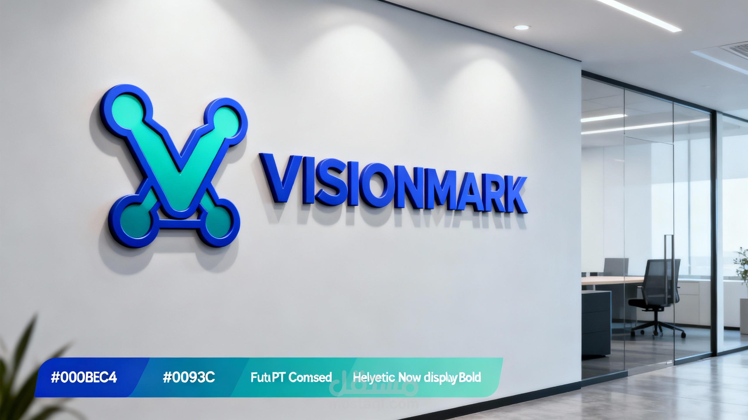 تصميم هوية بصرية متكاملة لشركة VisionMark للتسويق