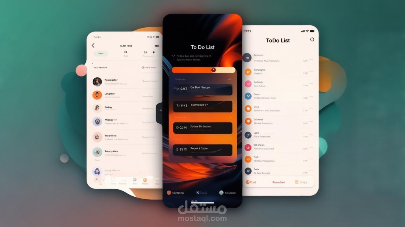 واجهة برنامج تنسيق مهام (ToDoList)