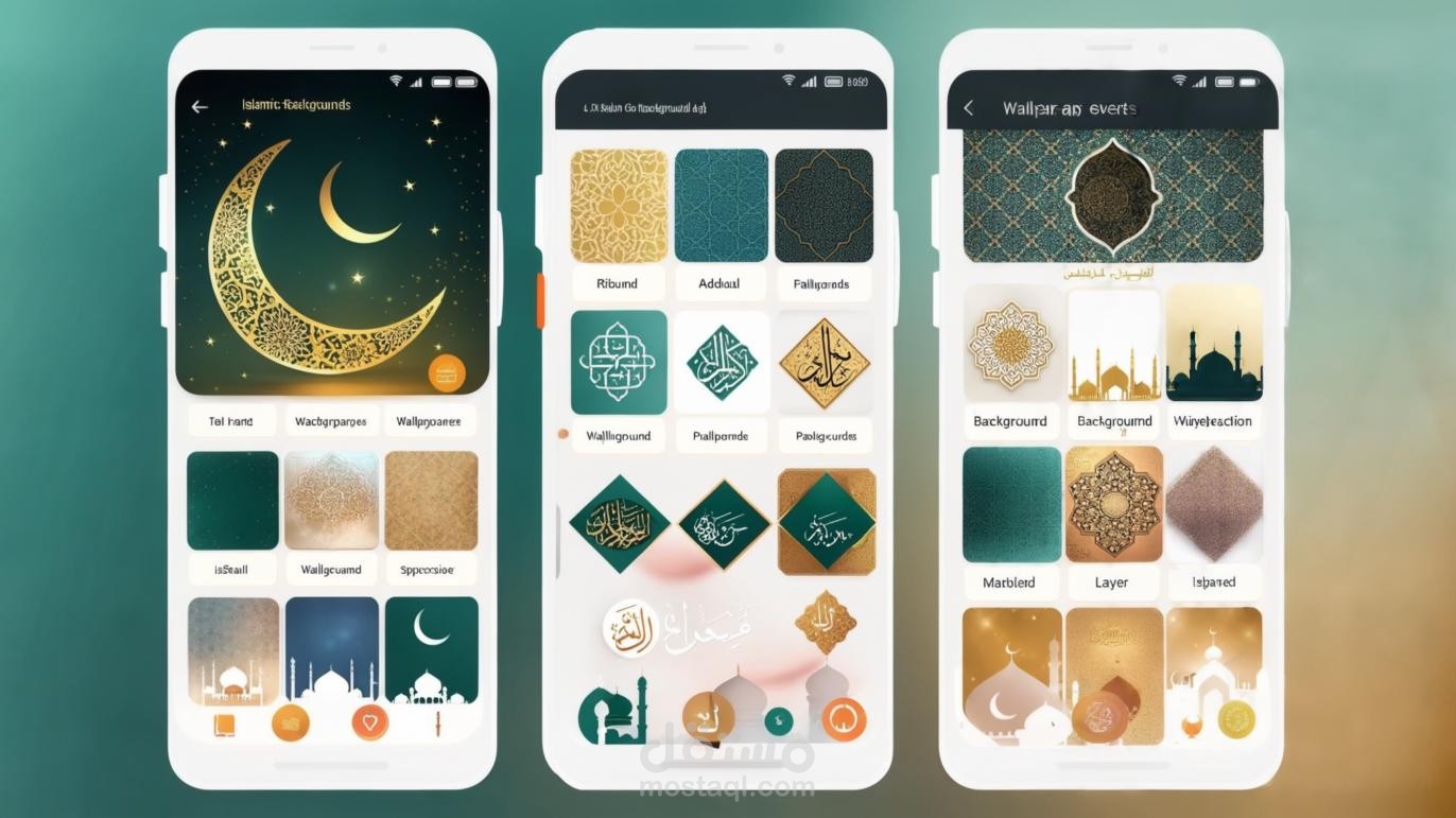 واجهة برنامج تسابيح الذي أقوم بتطويره للهاتف