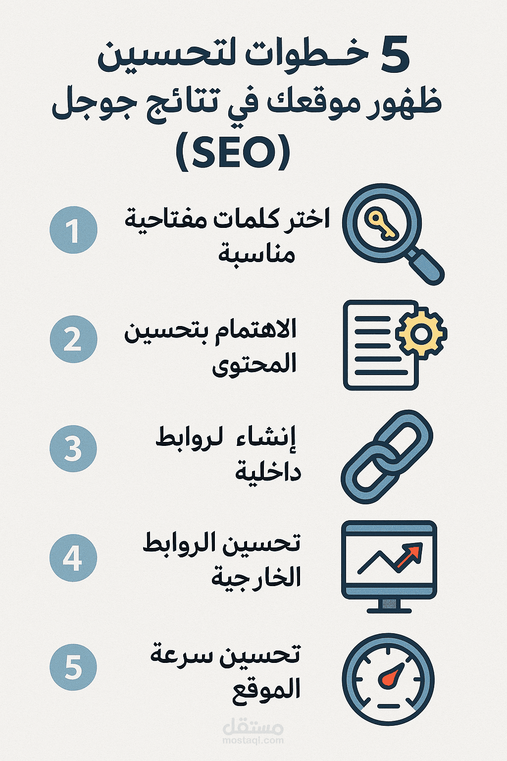 5 خطوات لتحسين ظهور موقعك في نتائج جوجل (SEO