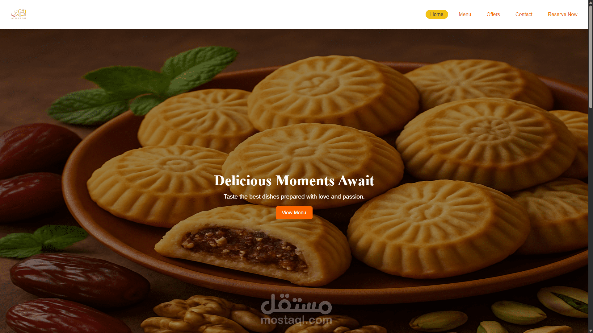 صفحه هبوط بيع حلويات
