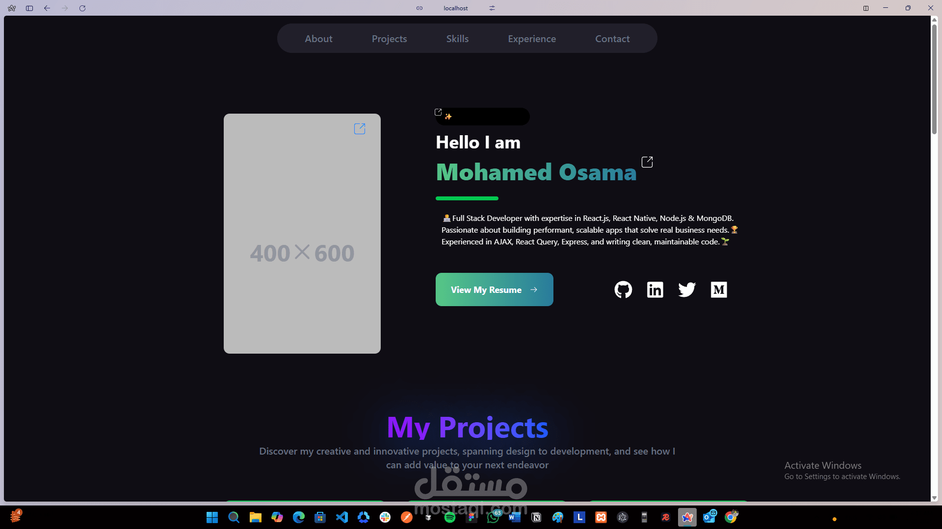 تطبيق MyFolio – منشئ بورتفوليو بدون كود (No-code Portfolio Builder)
