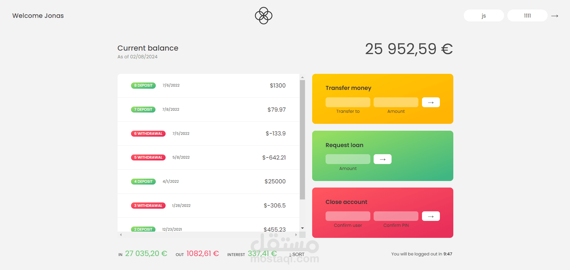 Bankist project