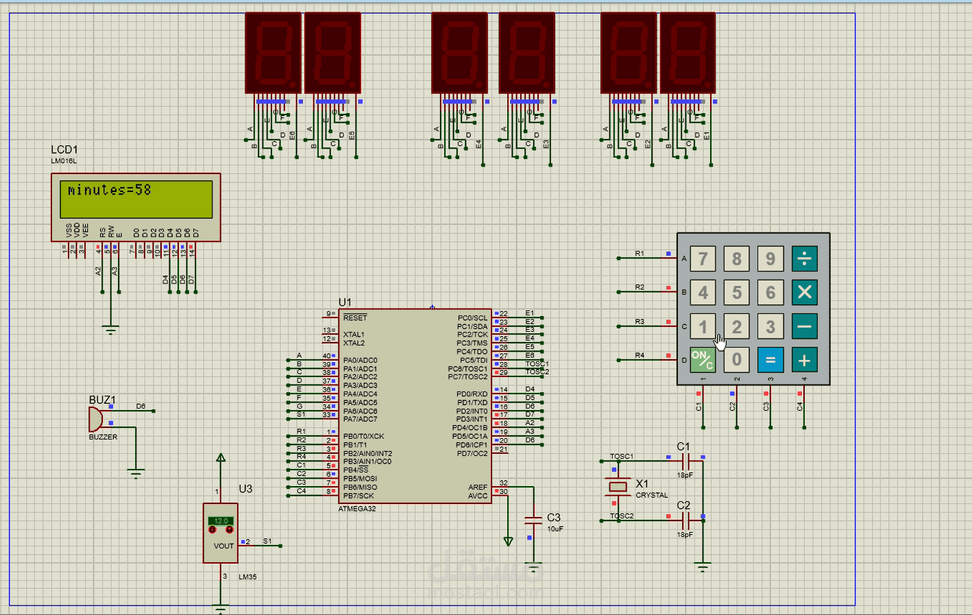 Real-Time Clock System with Multi-Function Display
