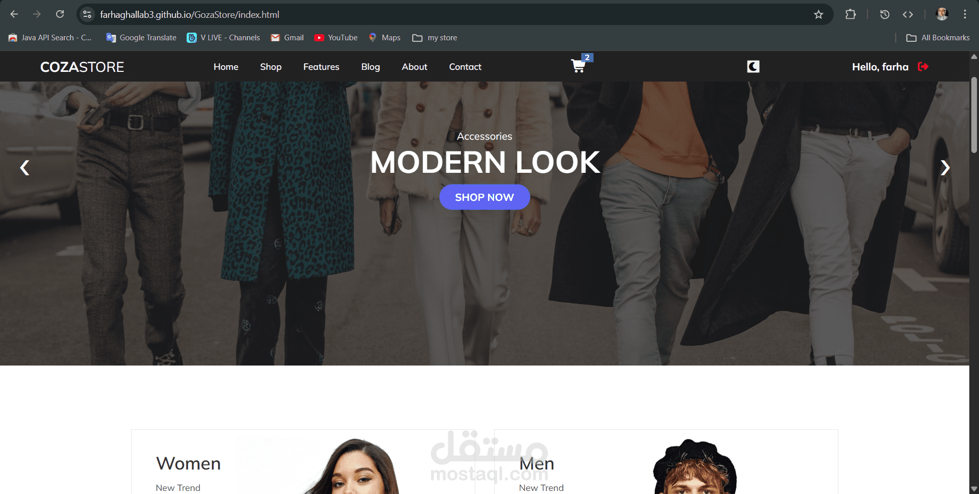 متجر إلكتروني (E-Commerce) بتصميم عصري باستخدام HTML, CSS, وJavaScript