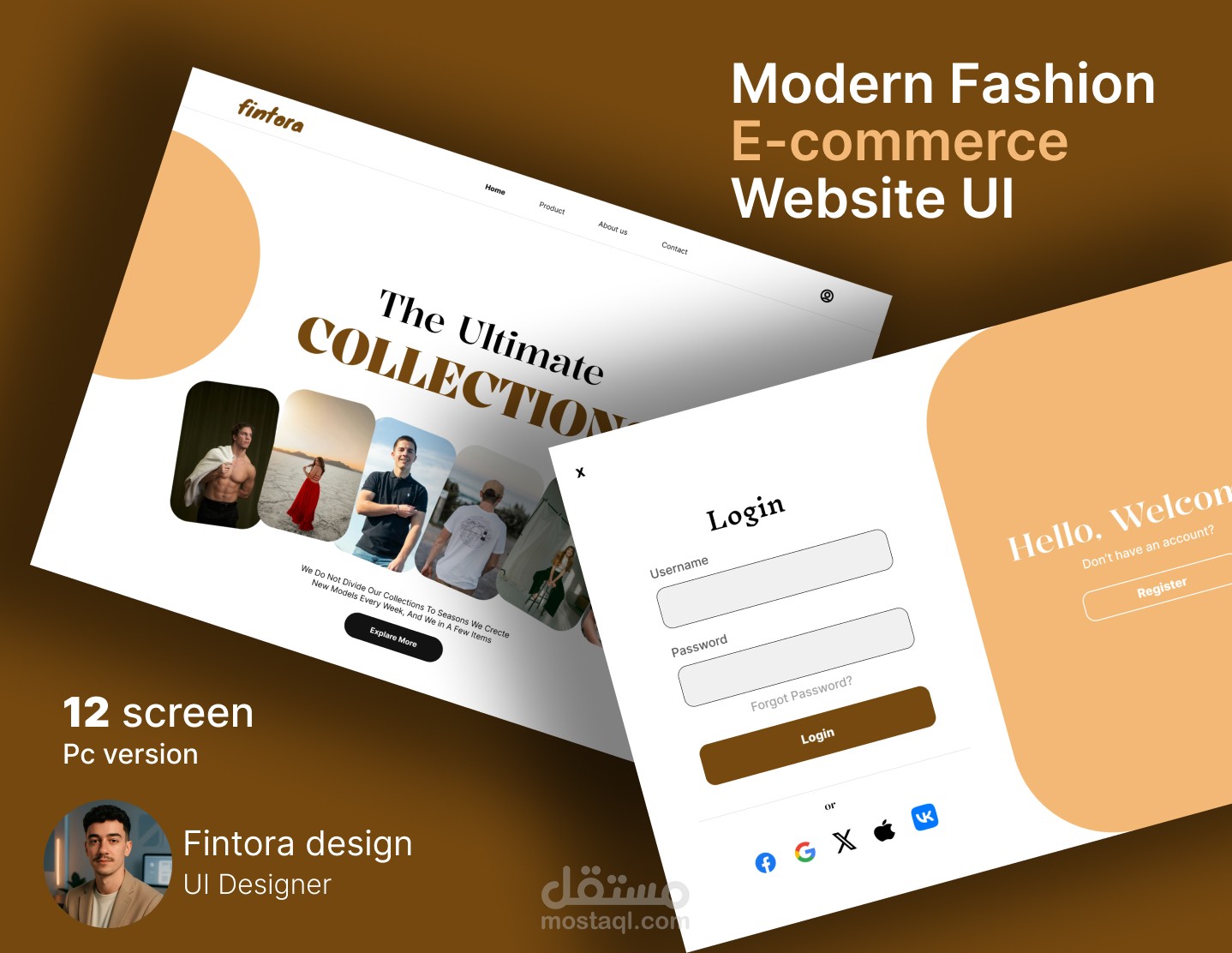 Modern Fashion E-commerce Website UI