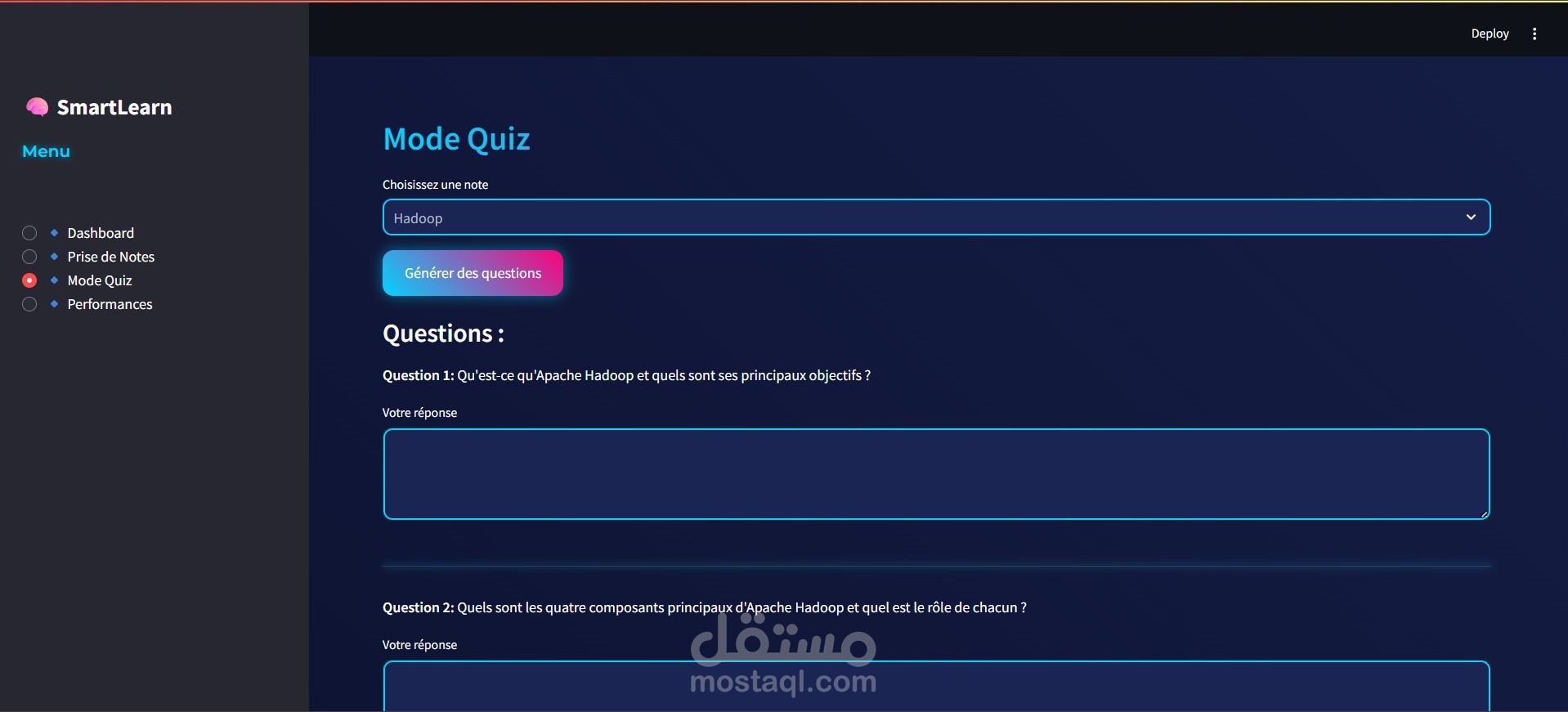 SmartLearn : نظّم دروسك بمساعدة الذكاء الاصطناعي