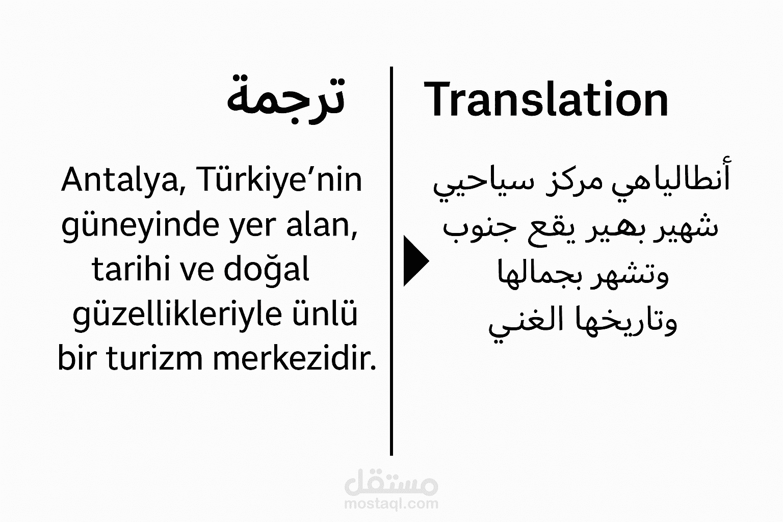 ترجمة معلومات عامة من التركية إلى العربية