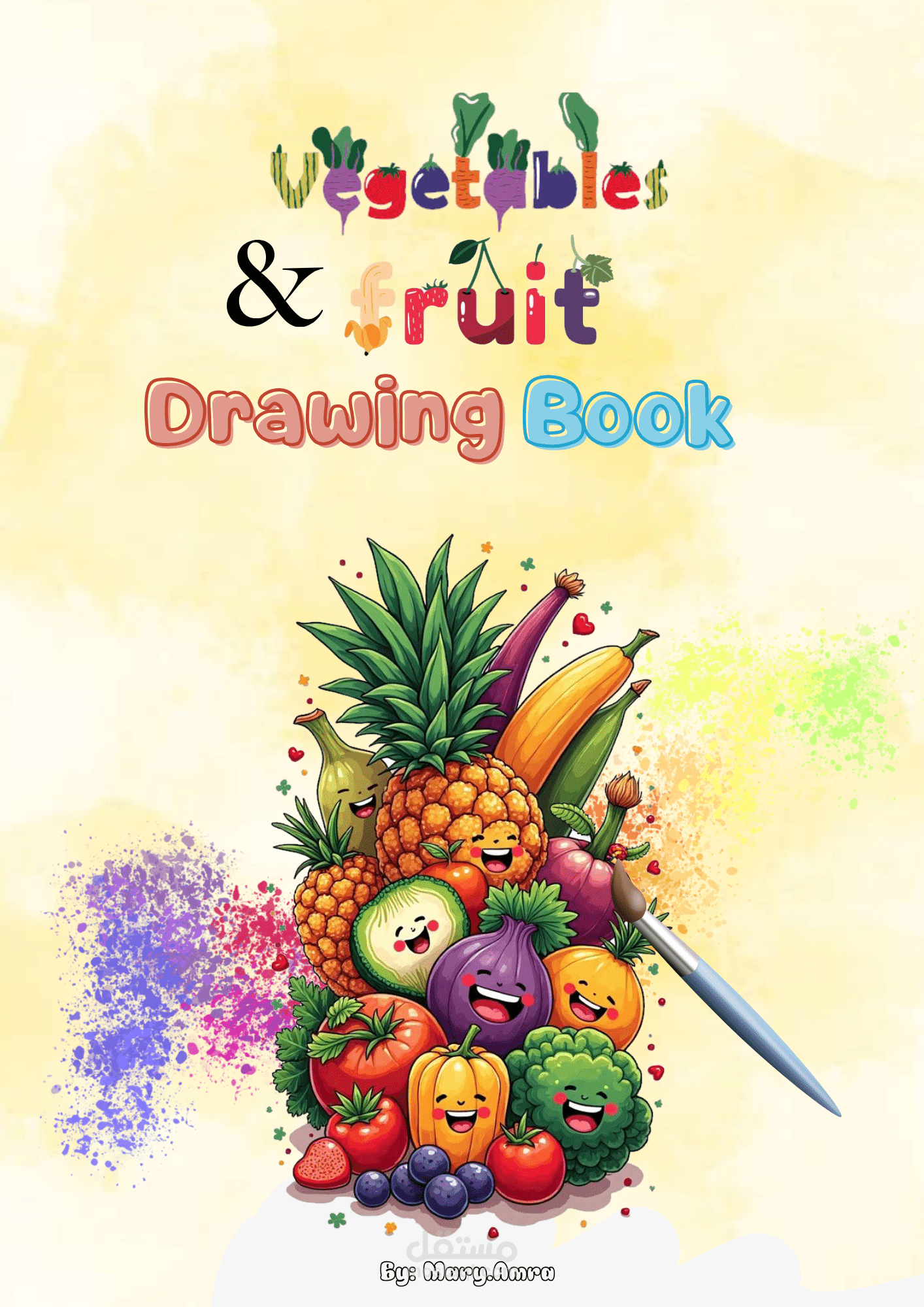Kids coloring book (vegetables and fruits)