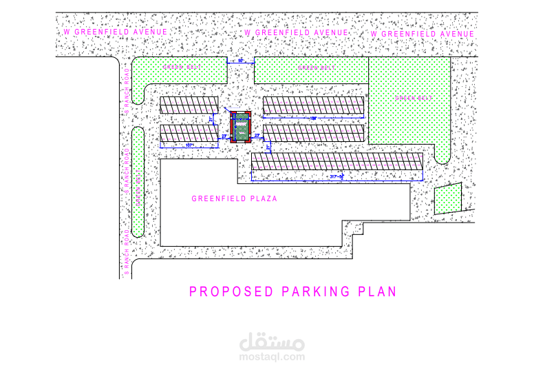Playground and Parking Layout Design for Commercial Plaza