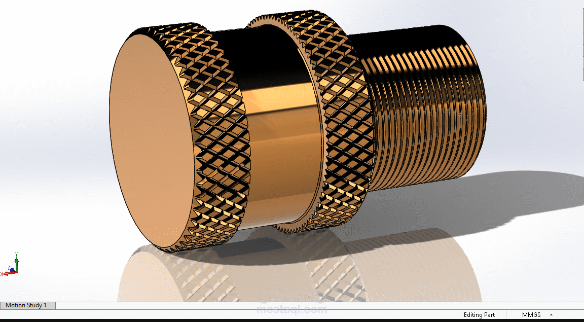 تصميم بعض الأجزاء الميكانيكية من صواميل ومسامير ولولب وغيره