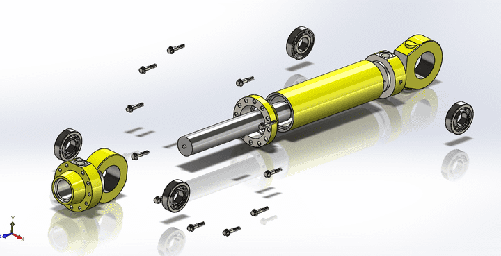 Hydraulic Cylinder with solid works
