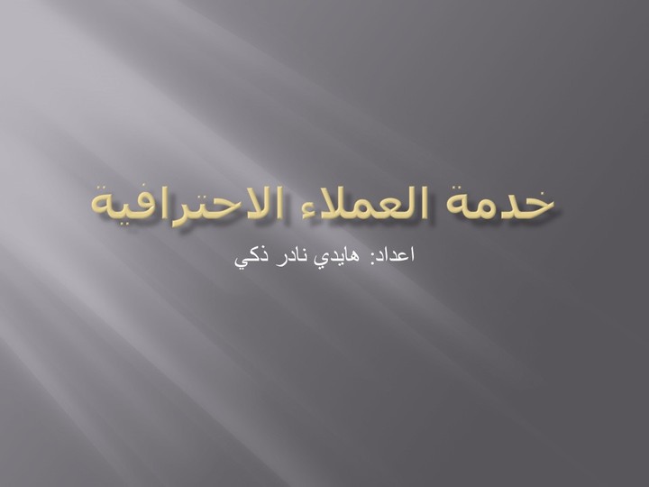 خدمة العملاء الاحترافية
