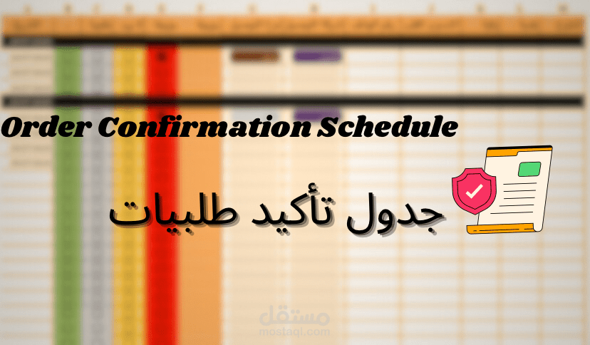 جدول تأكيد طلبيات