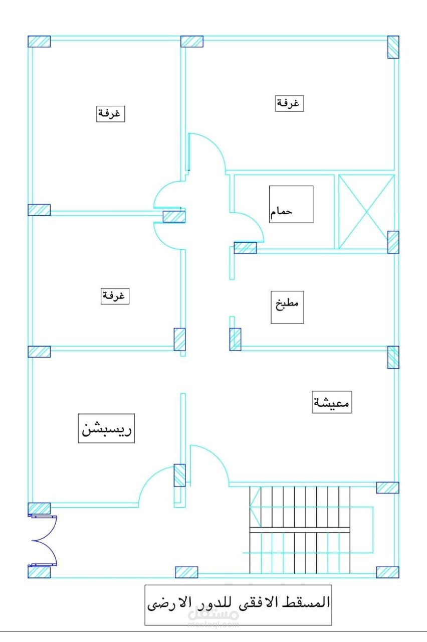 تصميم انشائي لمبني مكون من 4 ادوار
