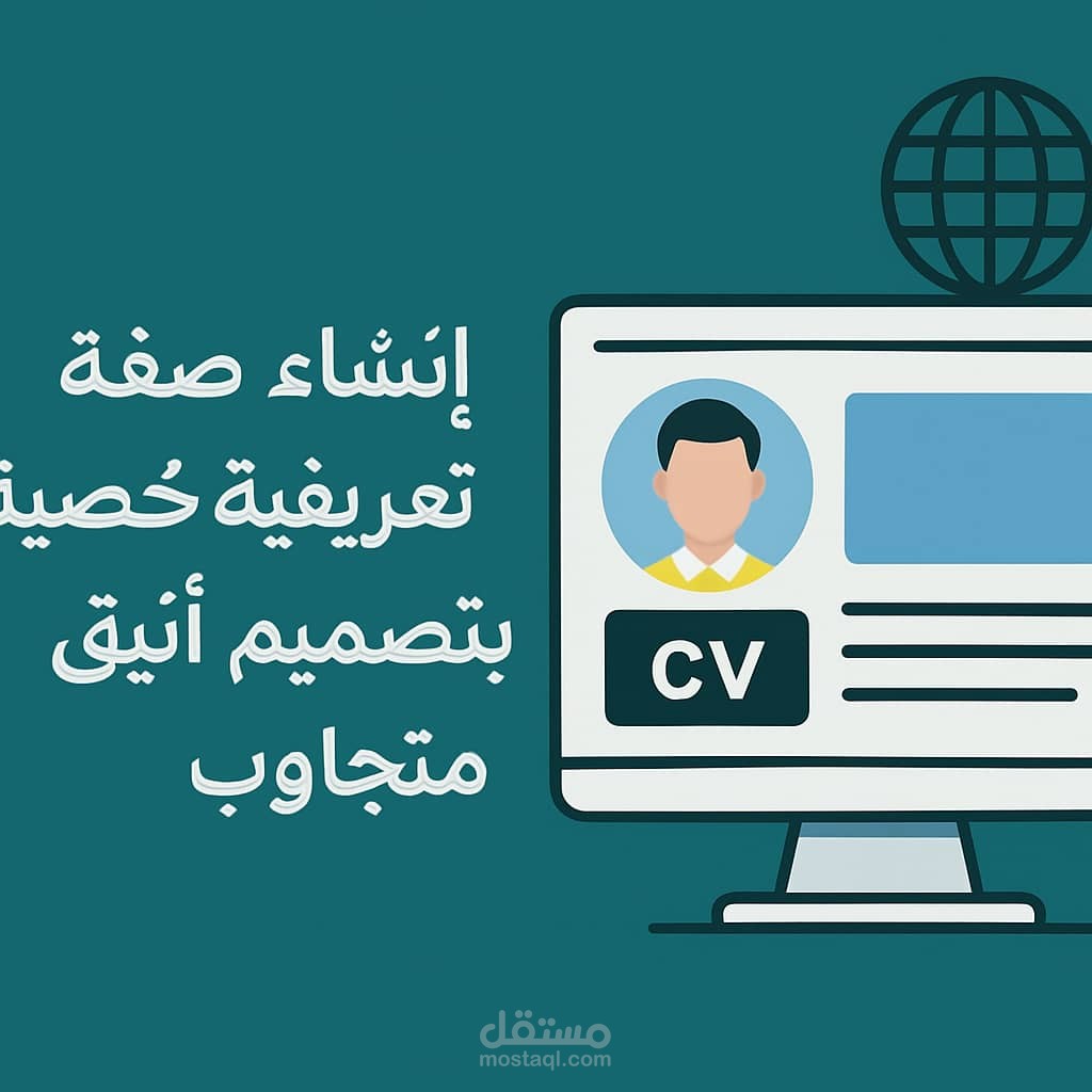 أنشاء صفحة تعريفية شخصية بتصميم أنيق ومتجاوب