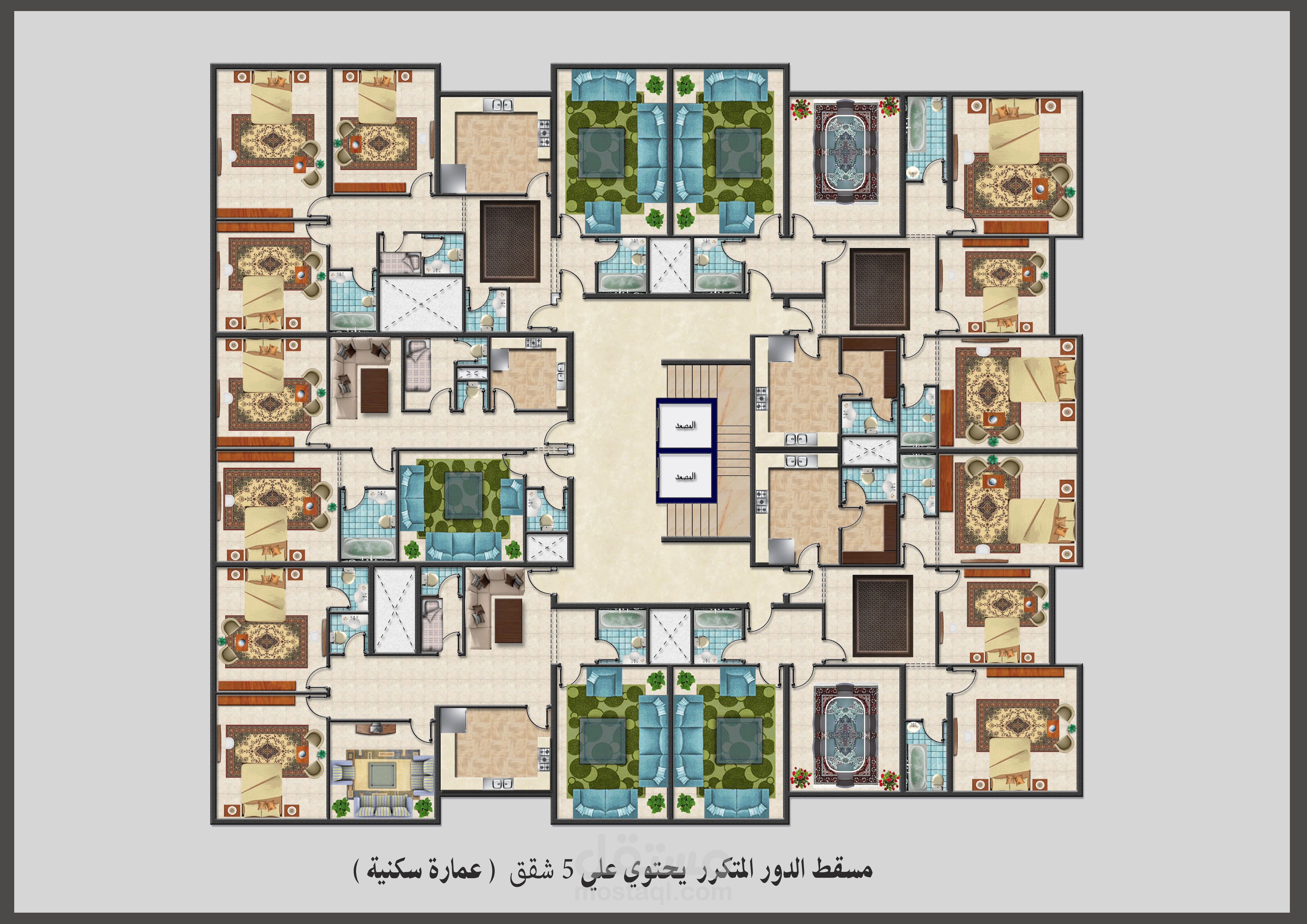 تخطيط و تصميم عمارة سكنية