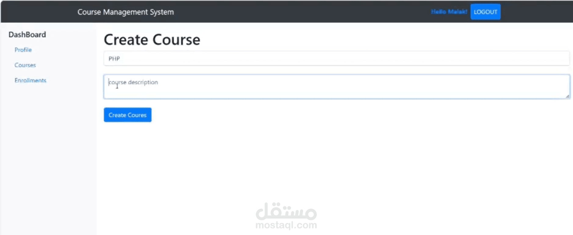 Course management system