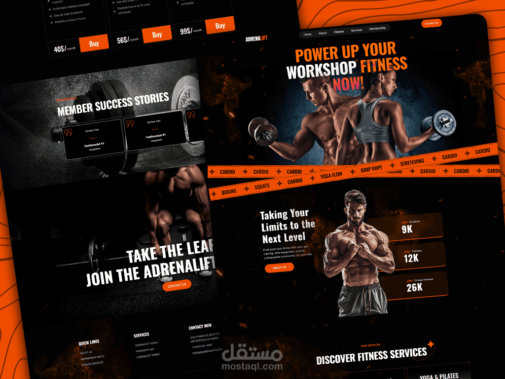 Landing Page Design Adrenalift Gym