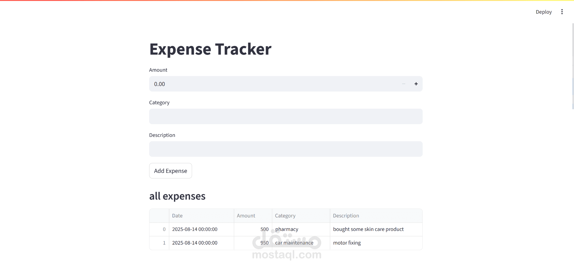 expense tracker