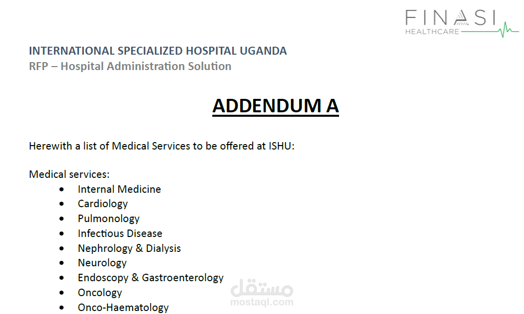 Technical proposal - Tender for software Hospital Information Systeml in Uganda