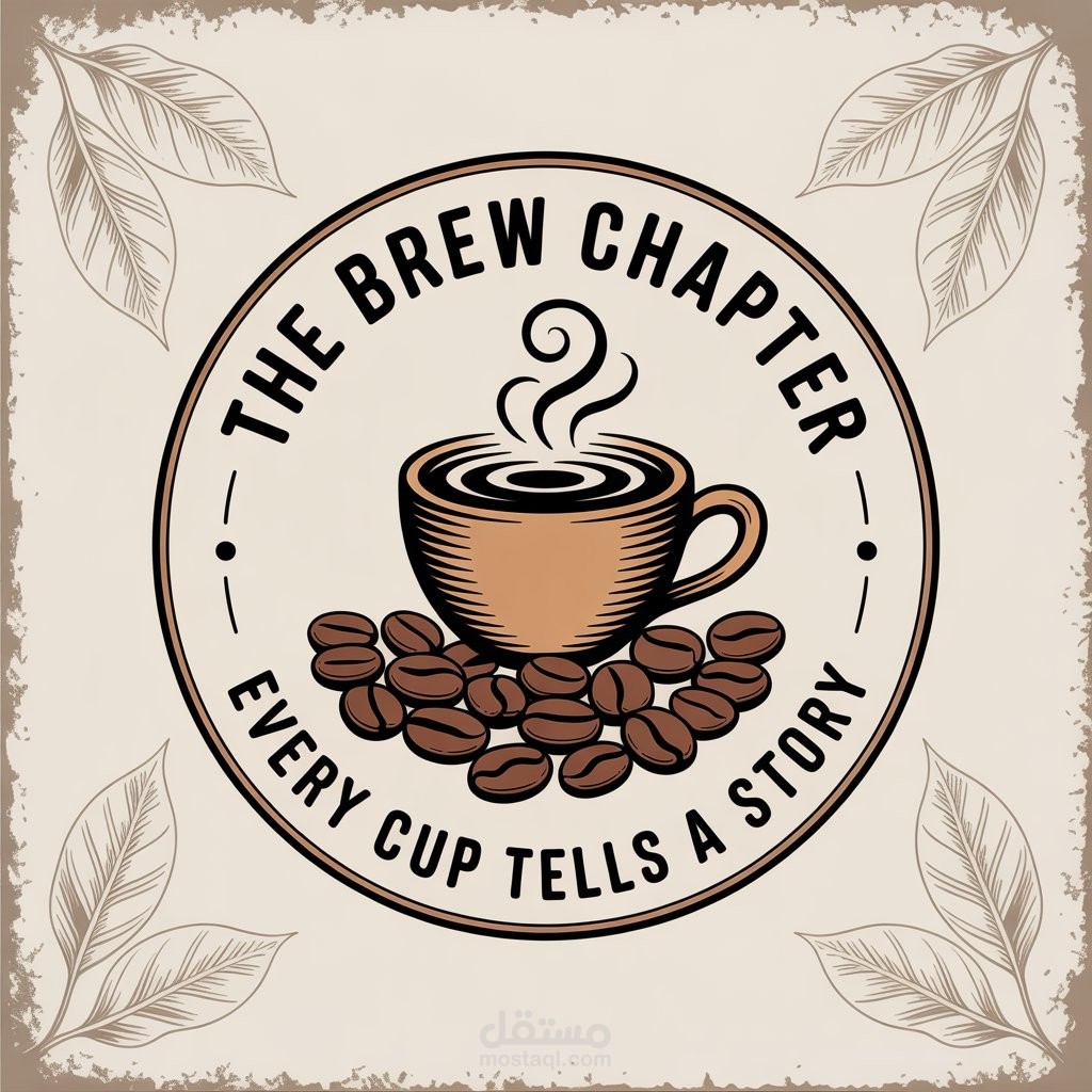 شعار كلاسيكي لمقهى – The Brew Chapter