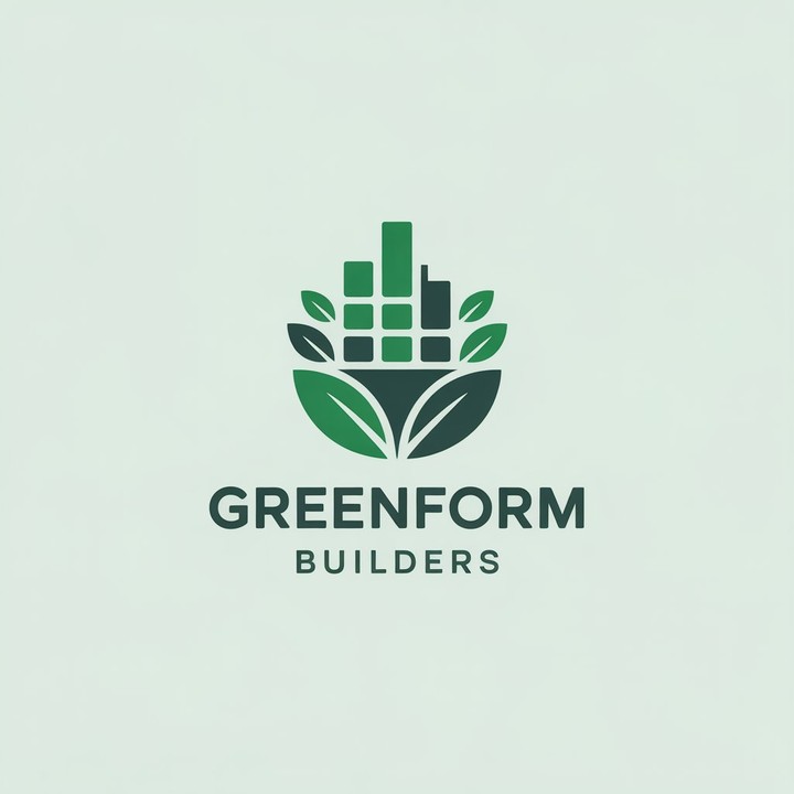 شعار حديث لشركة إنشاءات صديقة للبيئة – Greenform Builders