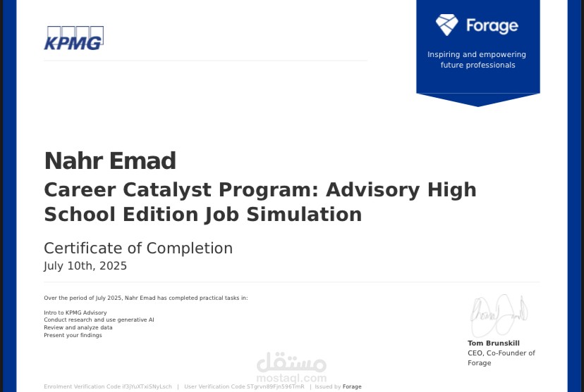 Career Catalyst Program: KPMG