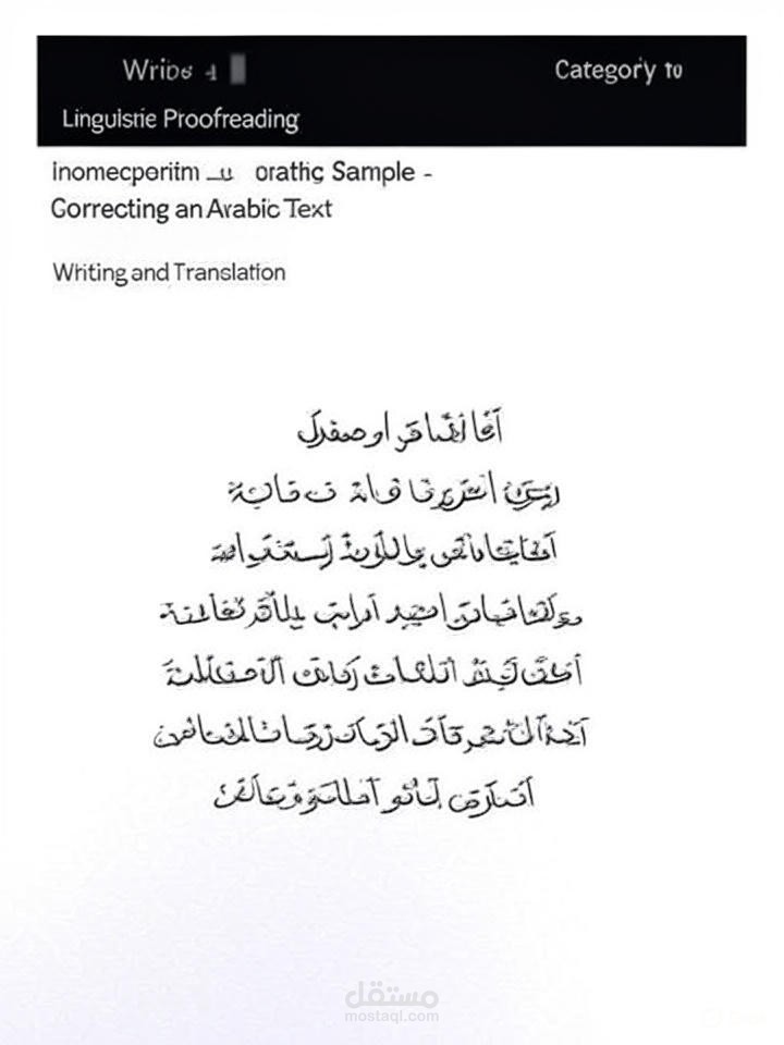 نموذج تدقيق لغوي – تصحيح نص عربي