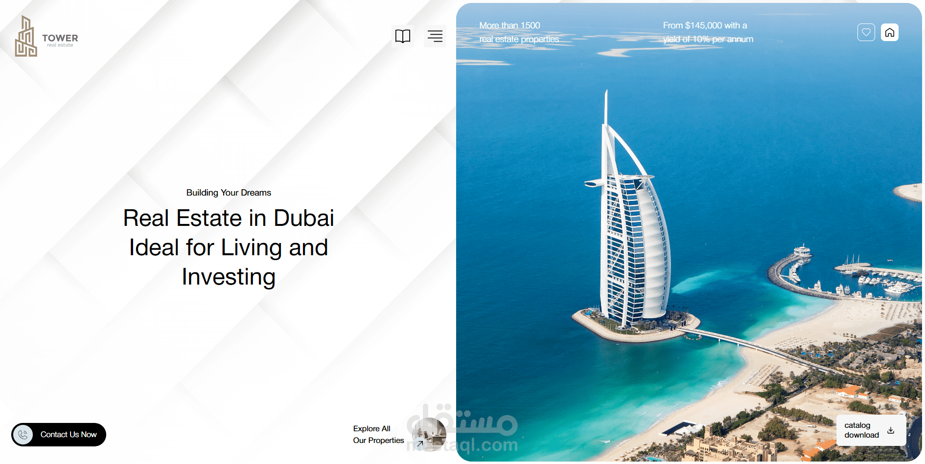 Tower landing page