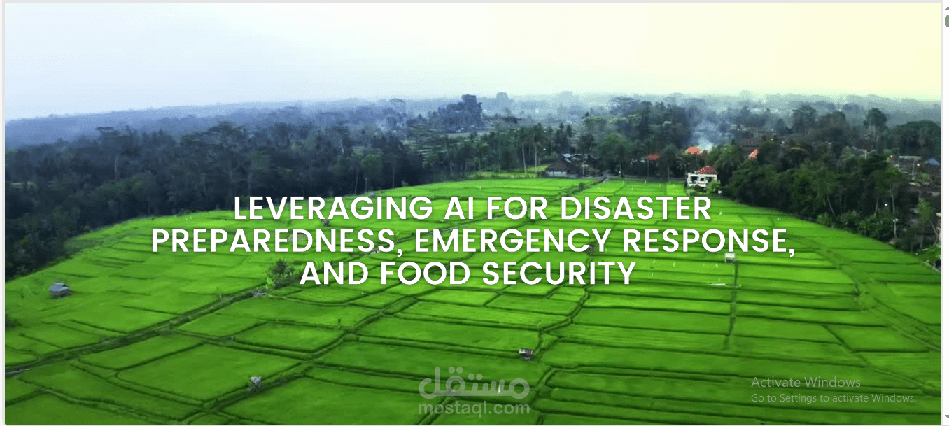 Leveraging AI for Disaster Preparedness, Emergency Response, and Food Security
