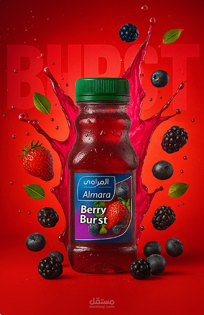 اعلان لعصير توت