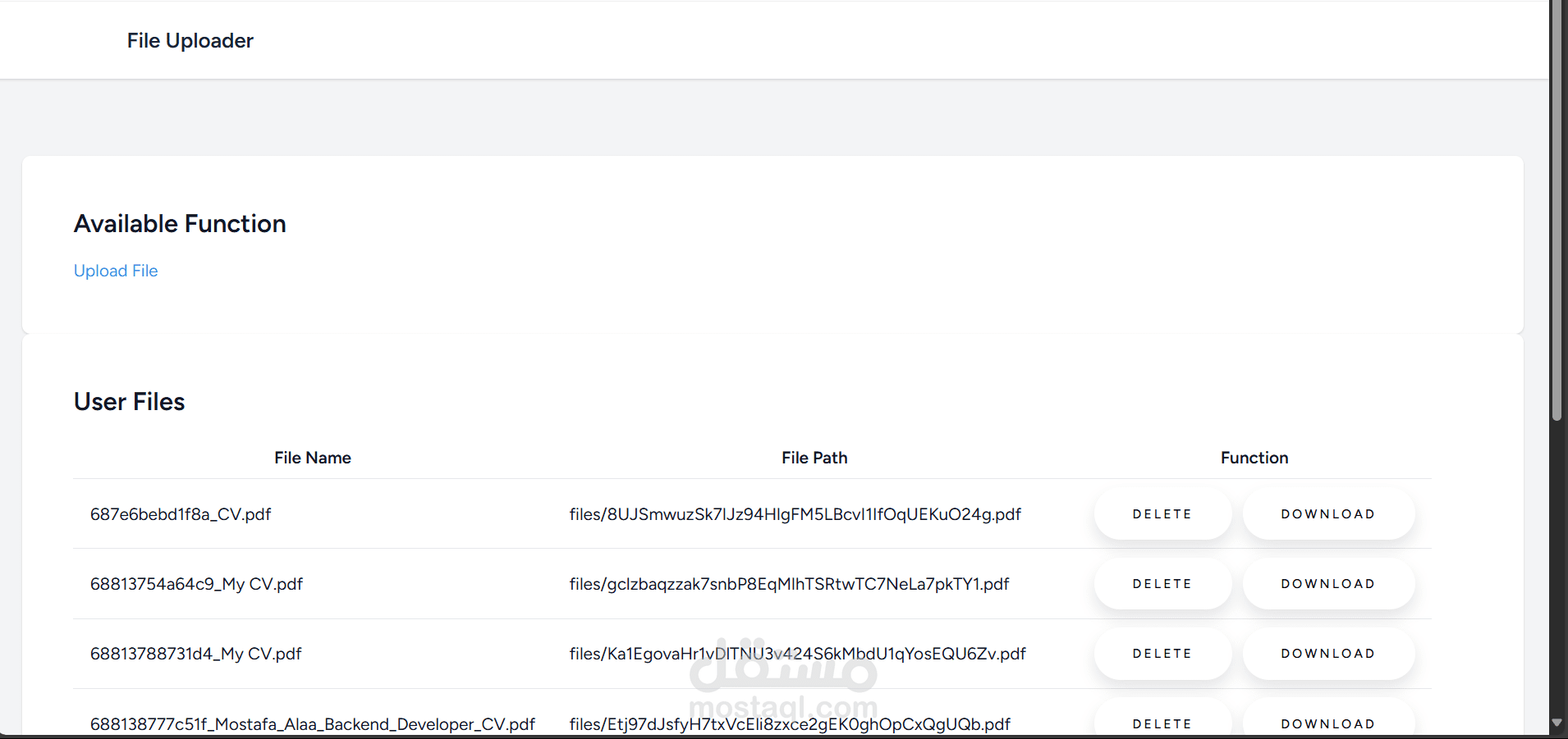 Folder Upload Project