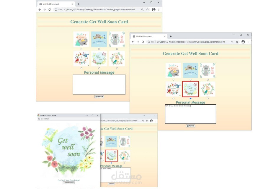 build a card