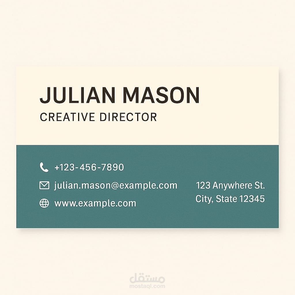 تصميم كارت شخصي احترافي – Creative Director Business Card