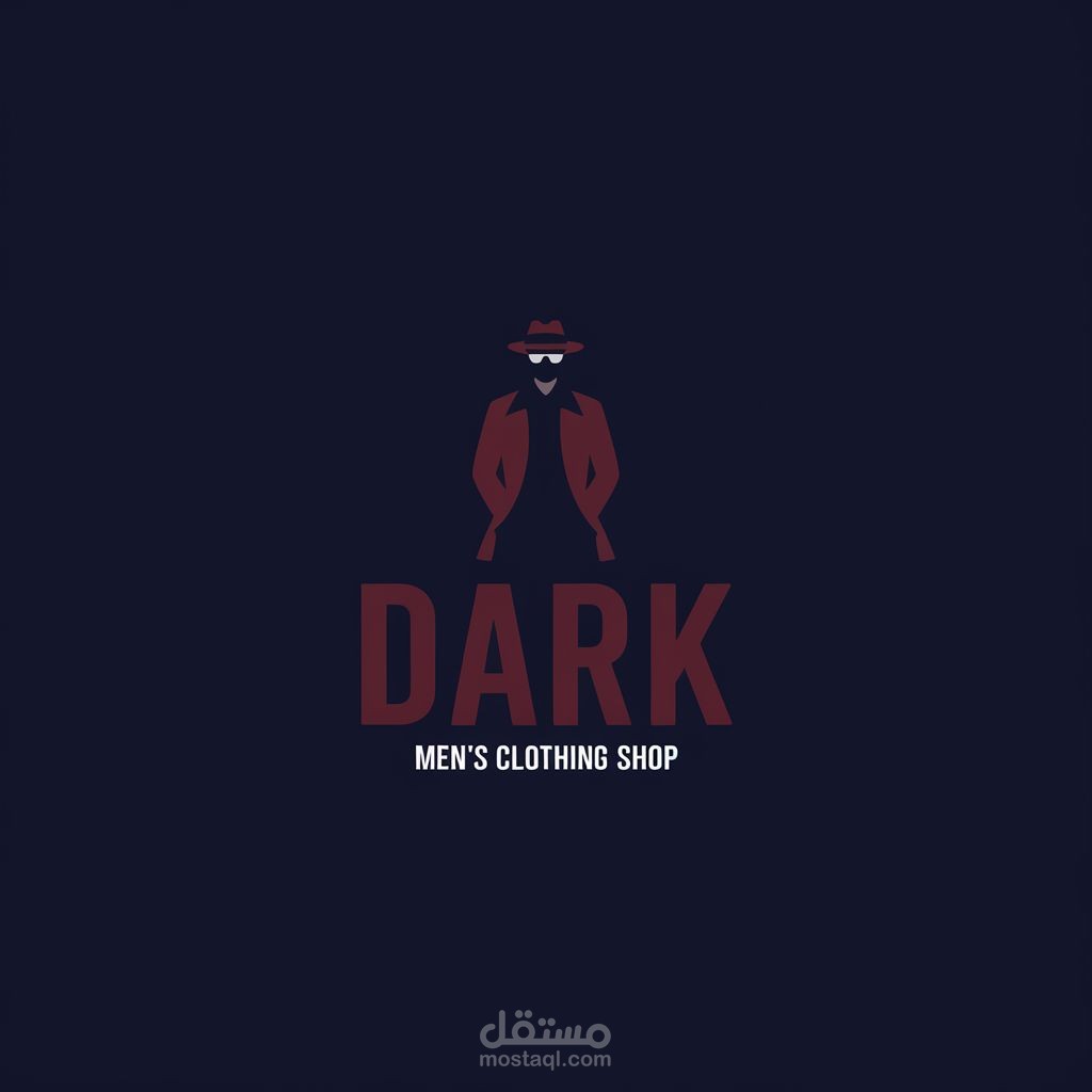 تصميم شعار أنيق وعصري لمحل ملابس باسم DARK