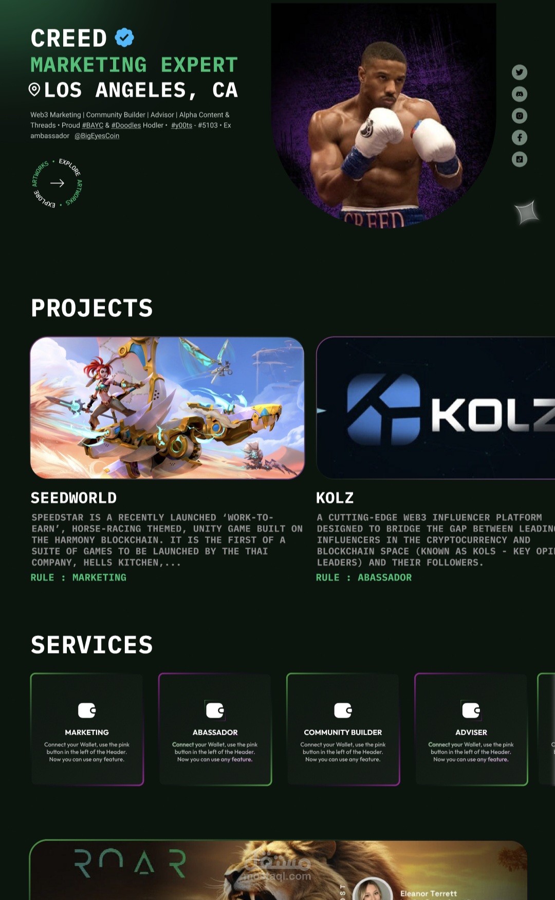 Creed_web3 website