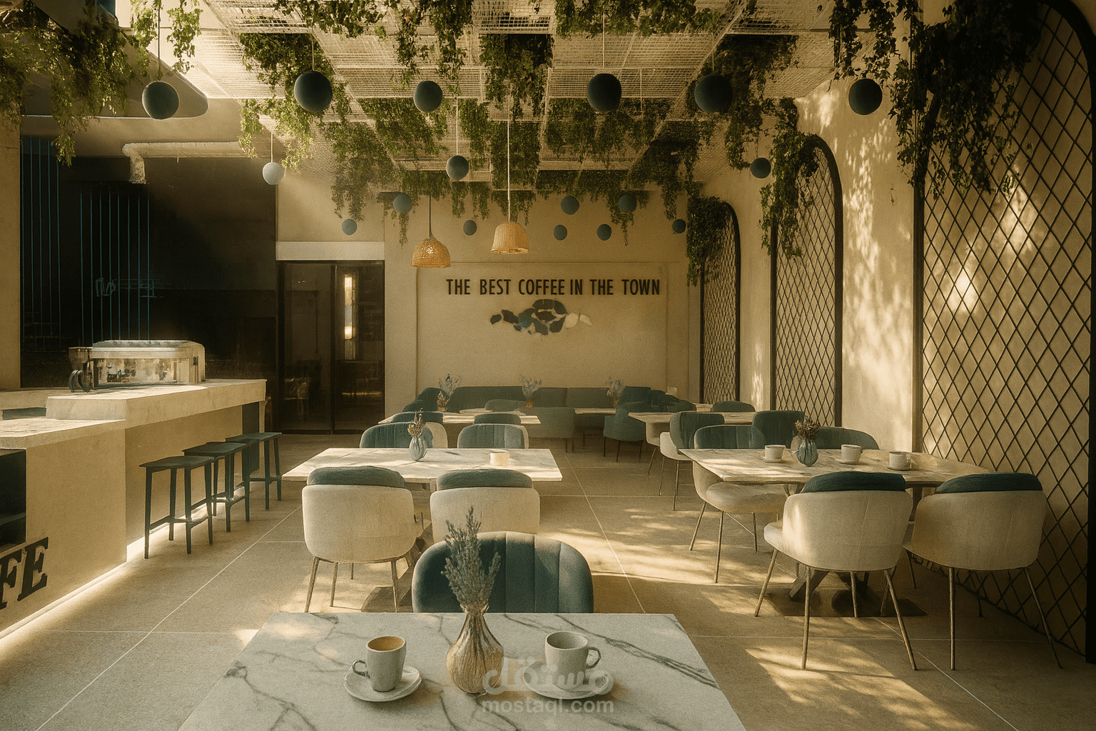 مخططات تصميم مقهى