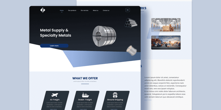 Logistic Landing Page