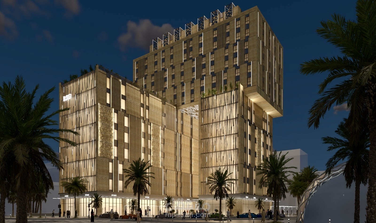 تصميم واجهة برج في الرياض