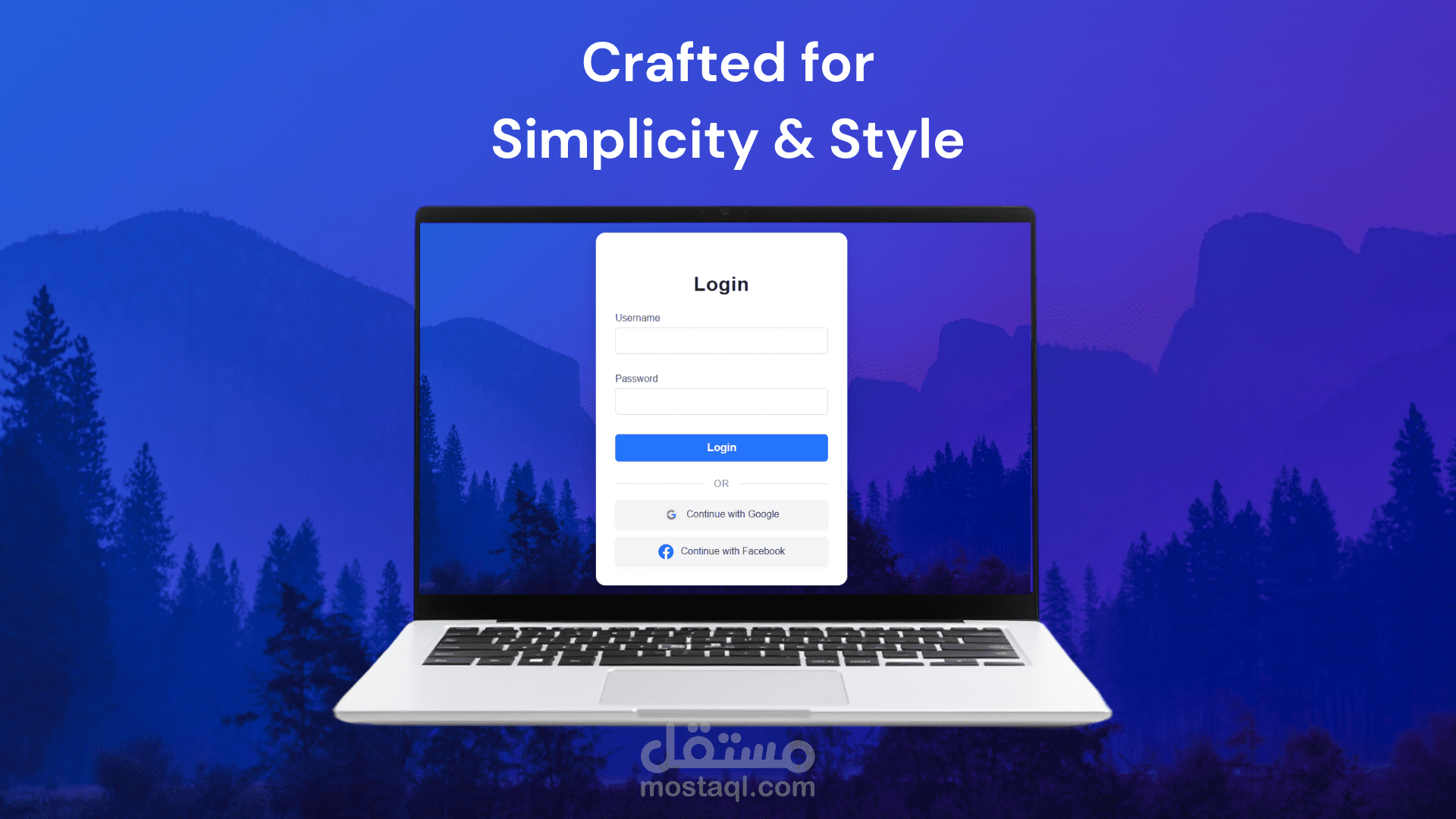 Professional Login UI Design
