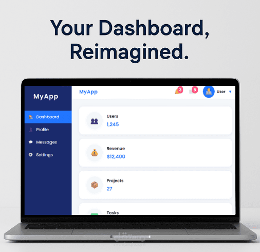 تصميم واجهة Dashboard احترافية بـ HTML وCSS بتصميم متجاوب وعصري