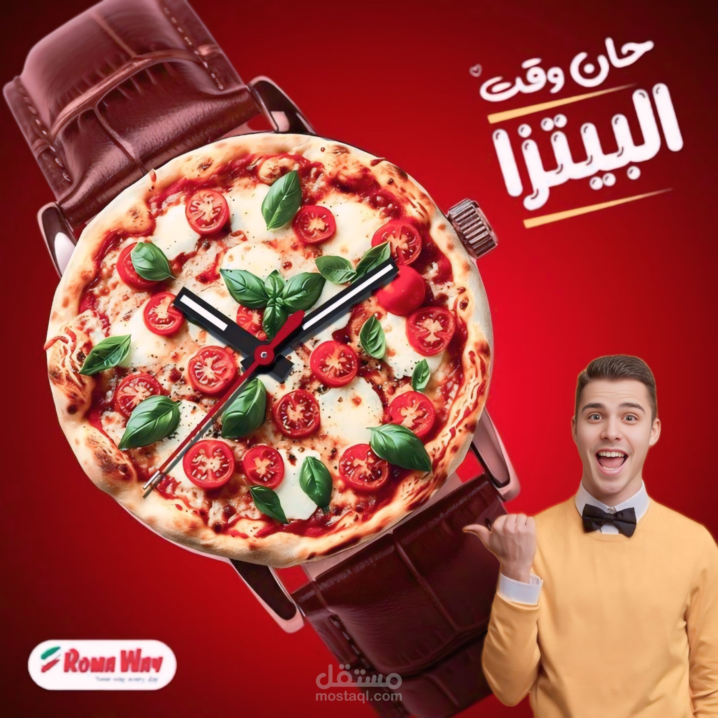 عمل تصميم سوشيال ميديا اعلان عن البيتزا