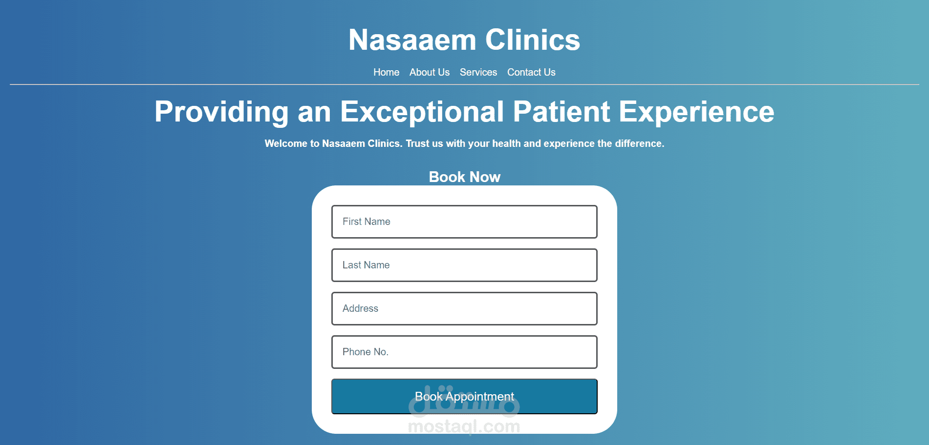 Clinic Website with Online Appointment Booking