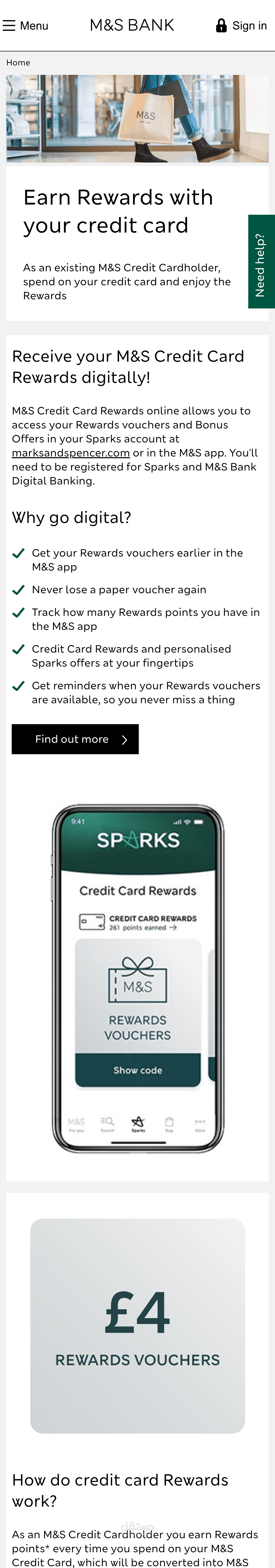 برمجة تطبيق لتشجيع استعمال M&S credit card عن طريق تحويل المشتريات إلى حساب النقاط و توزيع قسيمة الشراء إلى المشترين