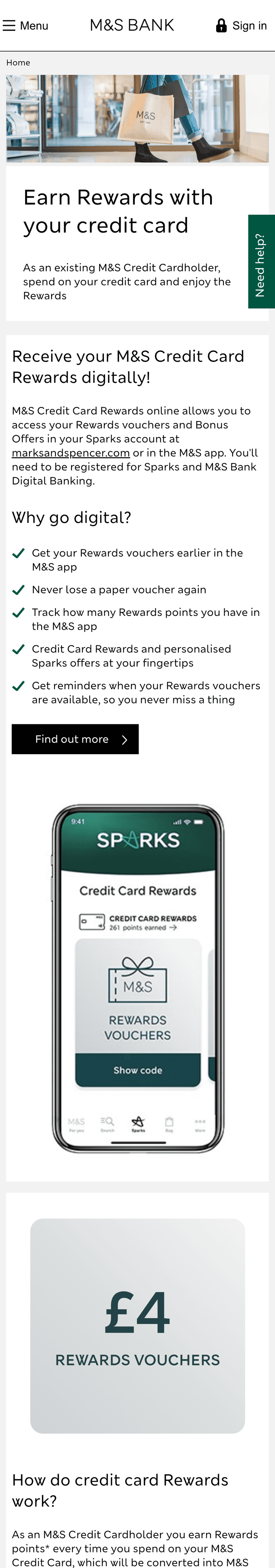برمجة تطبيق لتشجيع استعمال M&S credit card عن طريق تحويل المشتريات إلى حساب النقاط و توزيع قسيمة الشراء إلى المشترين