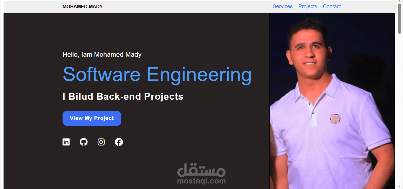 موقع شخصي تجريبي.