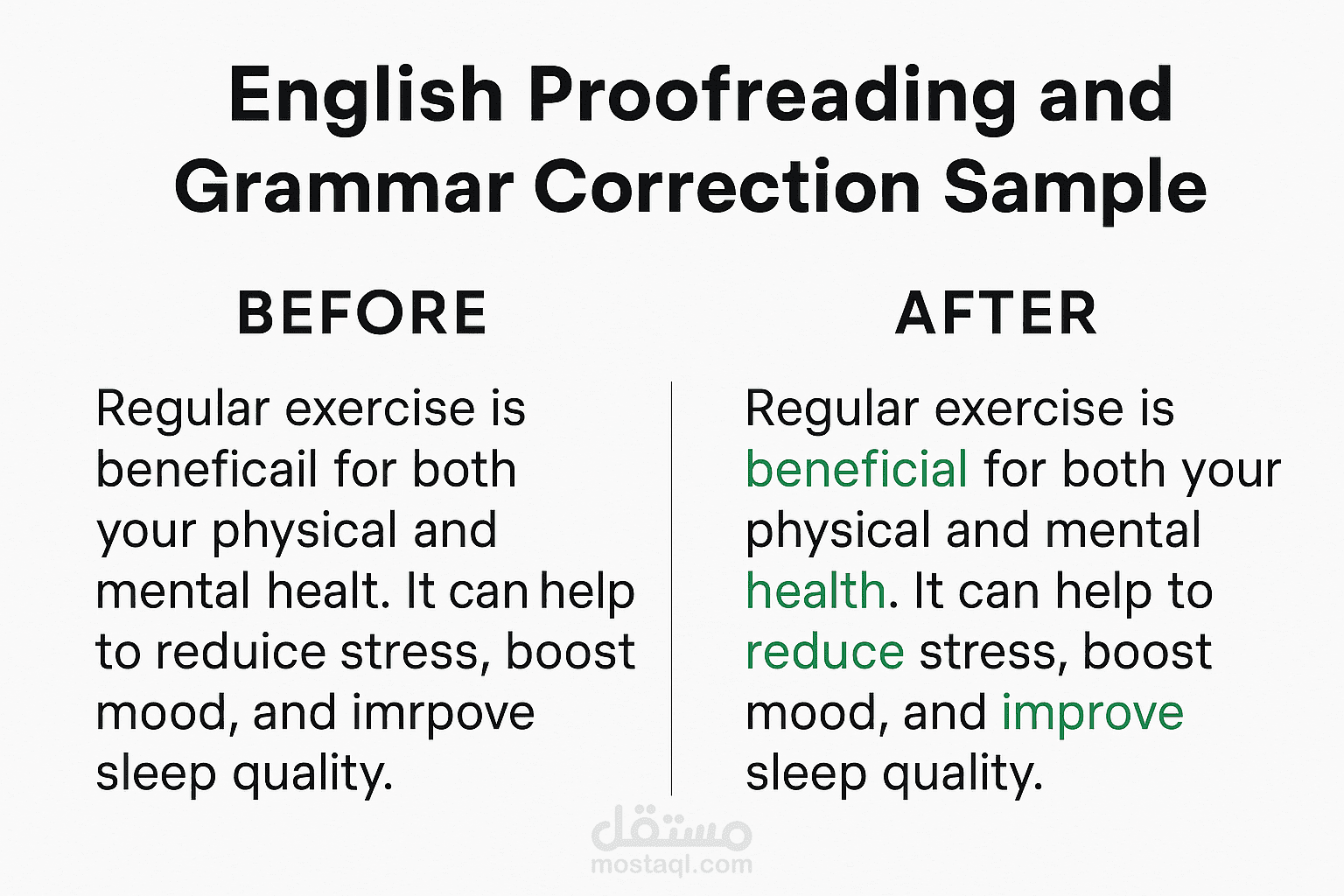 English Proofreading and Grammar Correction Sample