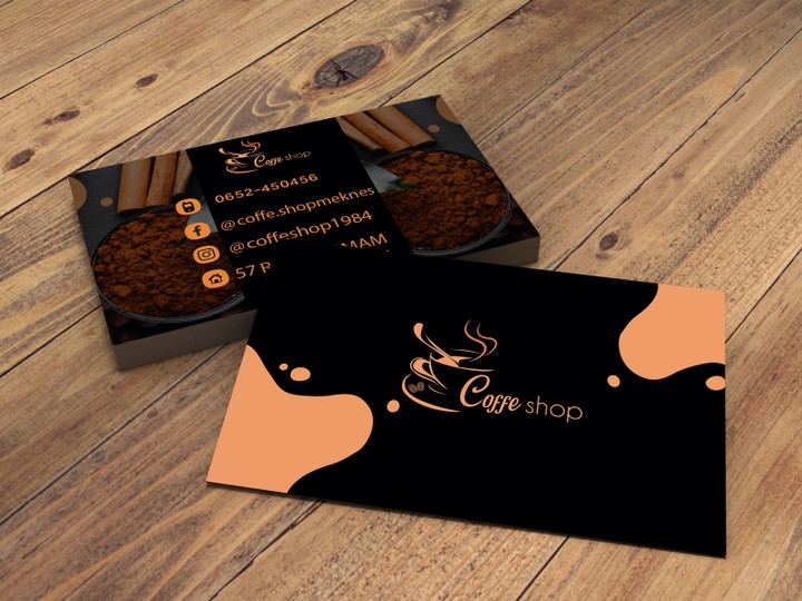 business card  coffe shop